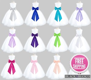 Adorable White Tulle Flower Girl Dresses