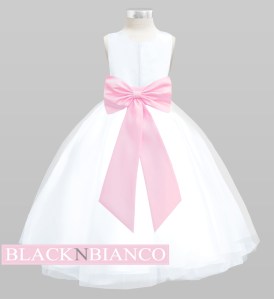 Baby Pink Bow Flower Girl Dress