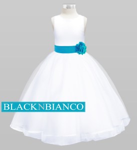 Turquoise Flower Girl Dress