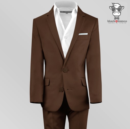 Boys Brown Suits, Boys Slim Fit Suit in Brown, Boys Suit